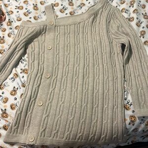 New York & Company nude off the shoulder sweater